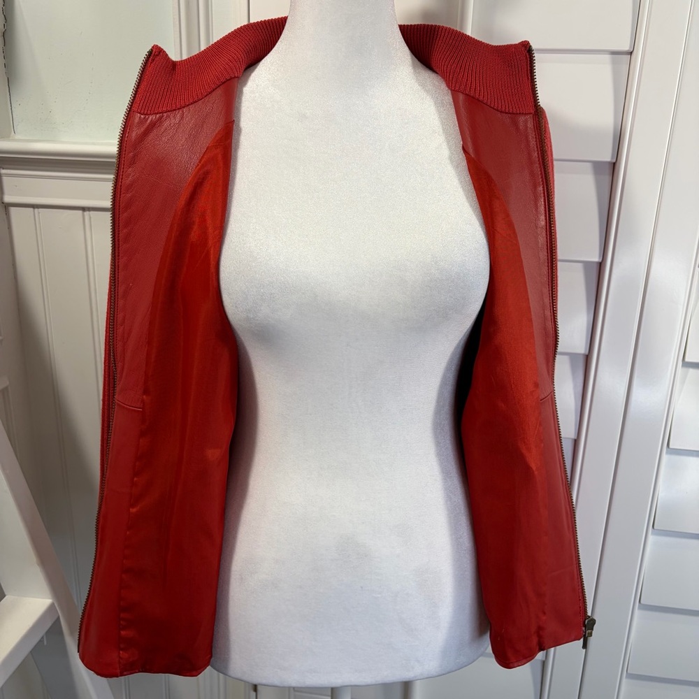 Pendleton Leather Wool Zip Front Jacket - Picture 6 of 9